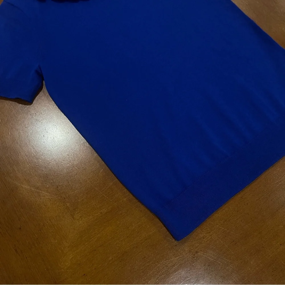 NEW‎ Kate Spade New York Silk Blend Tassel Crewneck Sweater Cobalt Blue XS